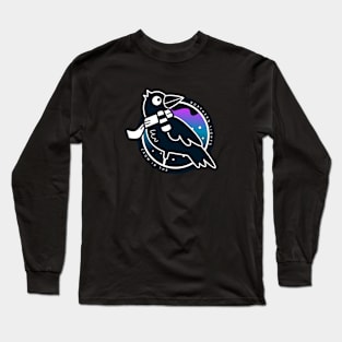 Crow in Northern Lights Long Sleeve T-Shirt